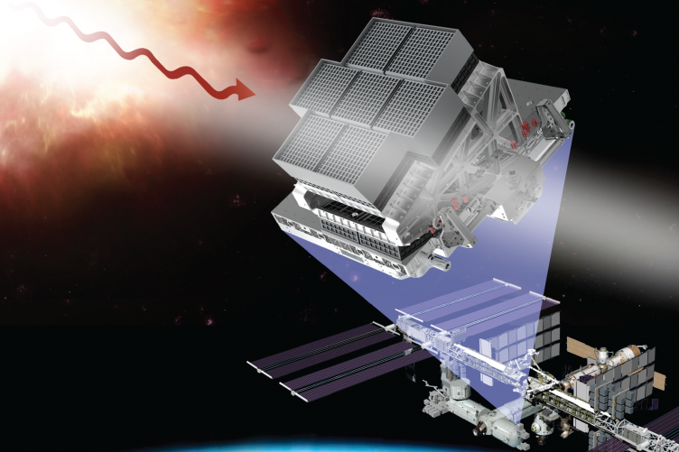 An illustration of space technology and its location on the International Space Station.