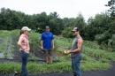 Dan Birhstihl ’178with Extension field specialists Jeremy DeLisle and Elaina Enzien. 